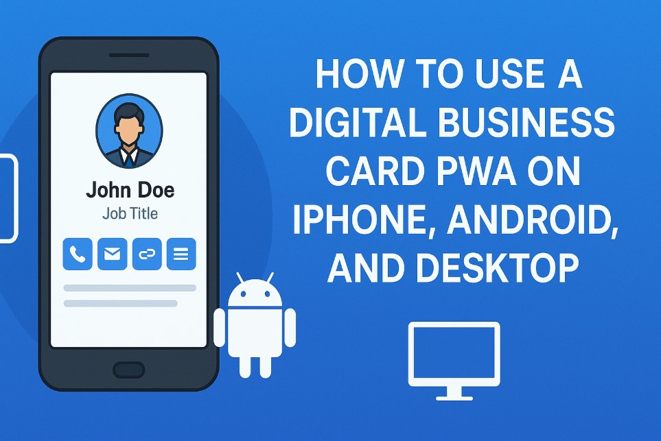 How to Use a Digital Business Card PWA on iPhone, Android, and Desktop